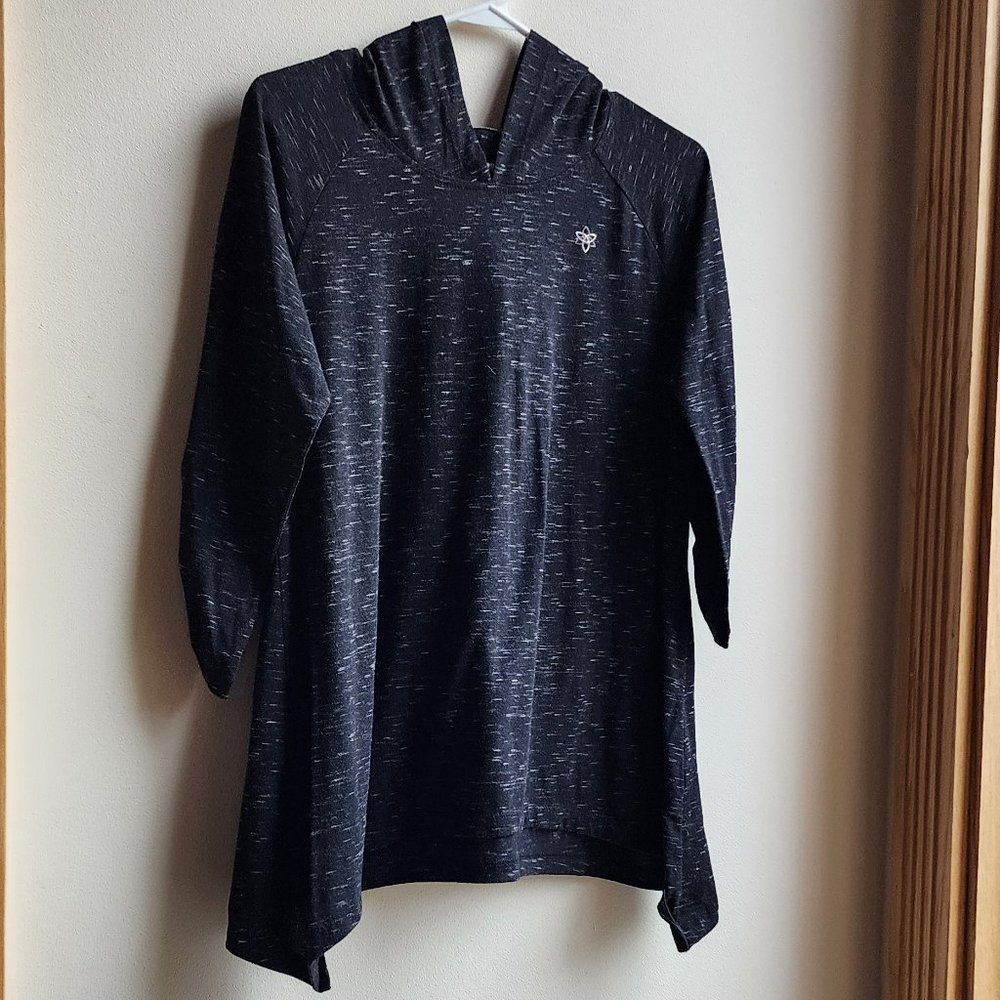Harmony Balance Charcoal Gray/Black Speckled Hooded Jersey Size Small - Picture 4 of 13